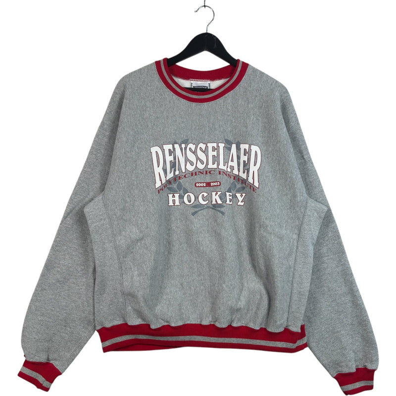 Vintage Rensselaer Poly Tech Hockey Spellout Crewneck