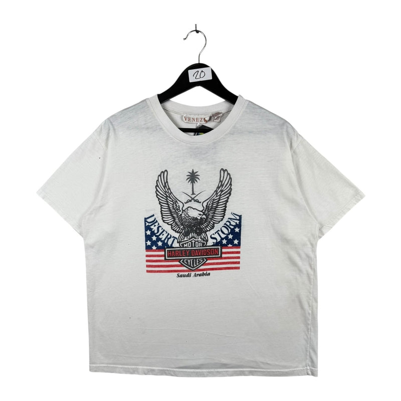 Vintage Harley Davidson Desert Storm Saudi Eagle T-Shirt