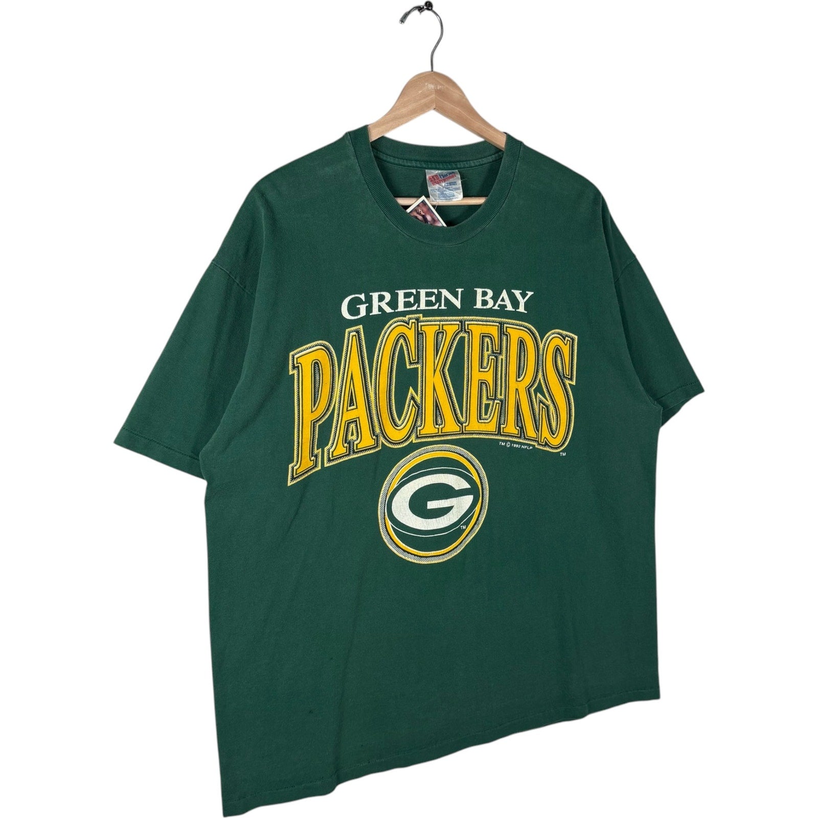 Vintage Green Bay Packers Spellout NFL Tee 90s