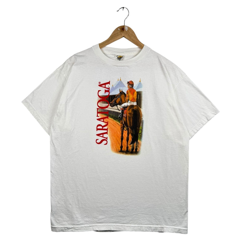 Vintage Saratoga Horse Racing Jockey T-Shirt
