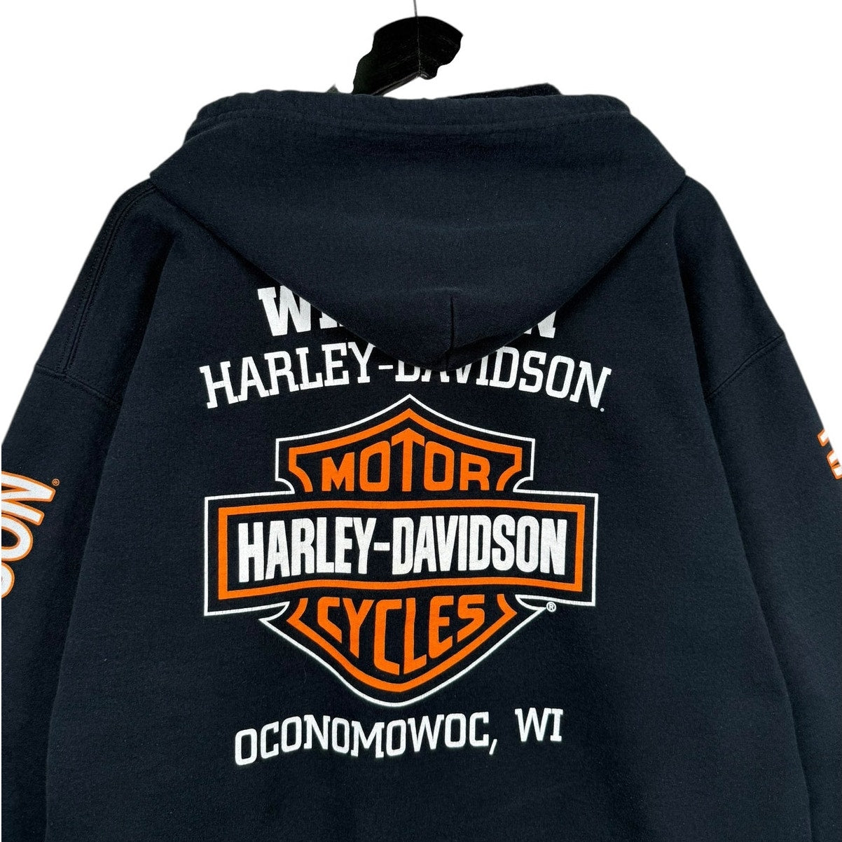 Vintage Harley Davidson Bar & Shield Zip Up Hoodie
