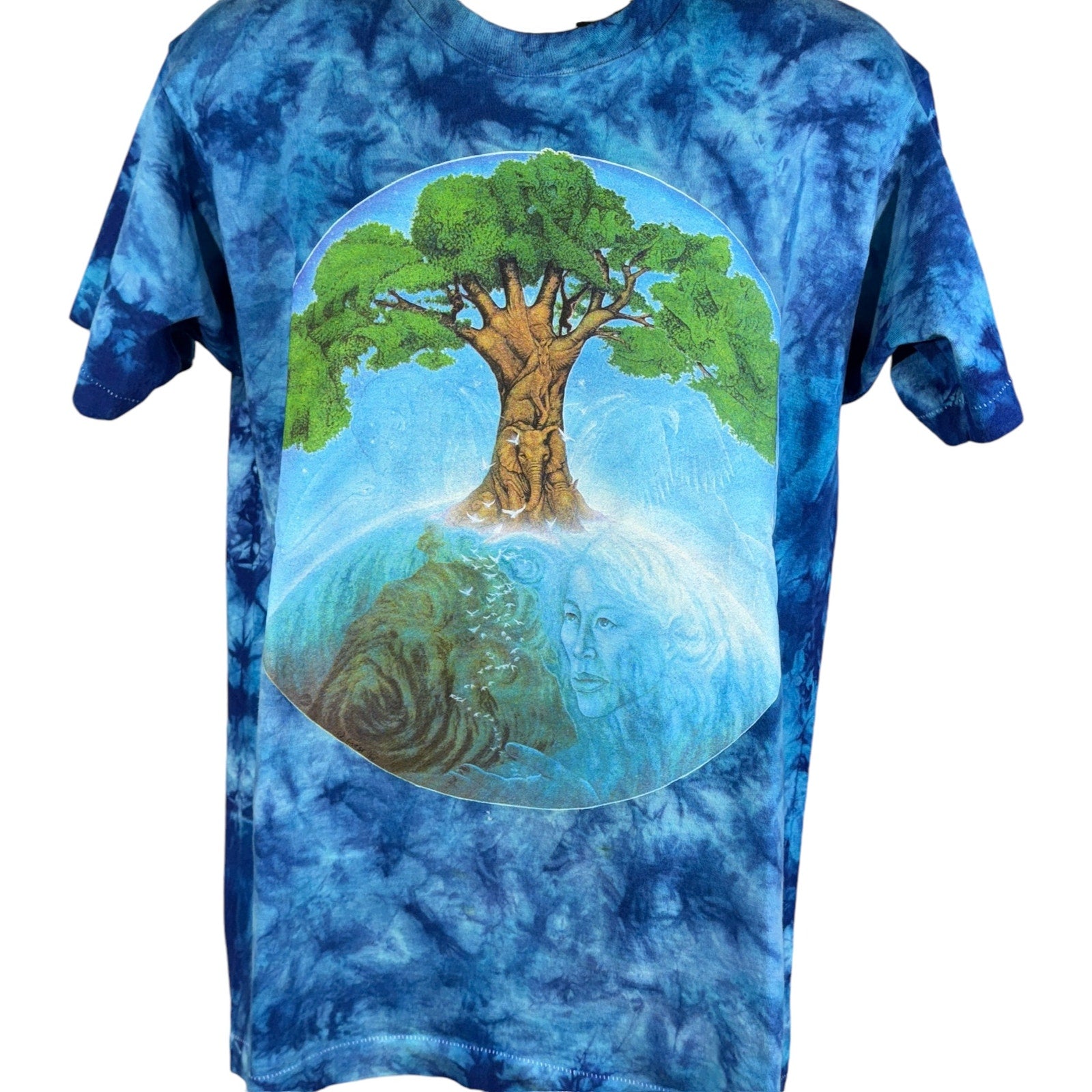 Vintage Planet Earth Tie Dye Nature Tee 90s