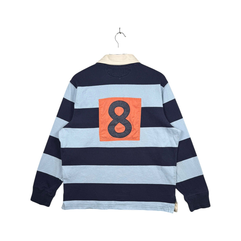 Vintage Polo Ralph Lauren #8 Striped Long Sleeve Rugby Shirt