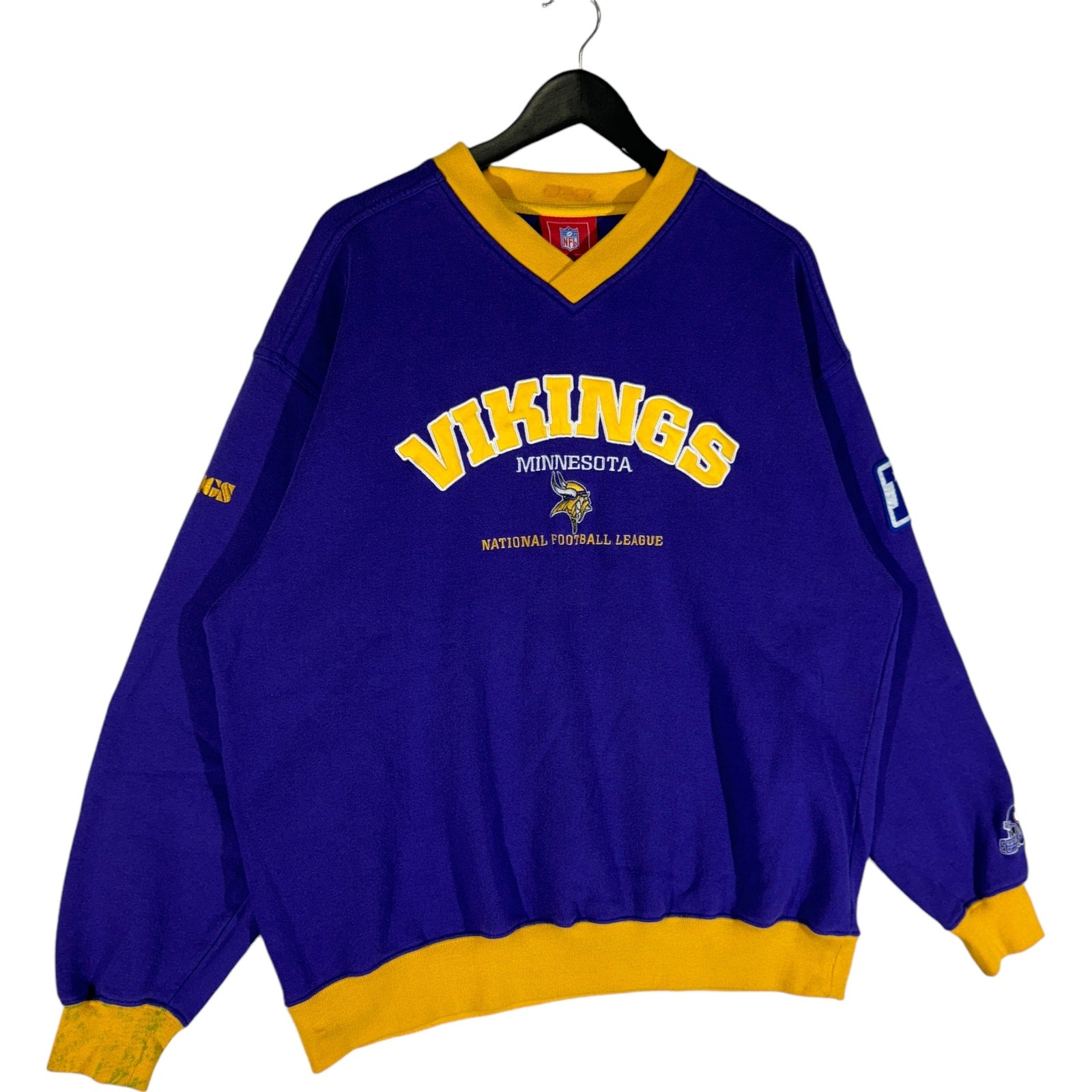 Vintage NFL Minnesota Vikings V Neck Sweatshirt