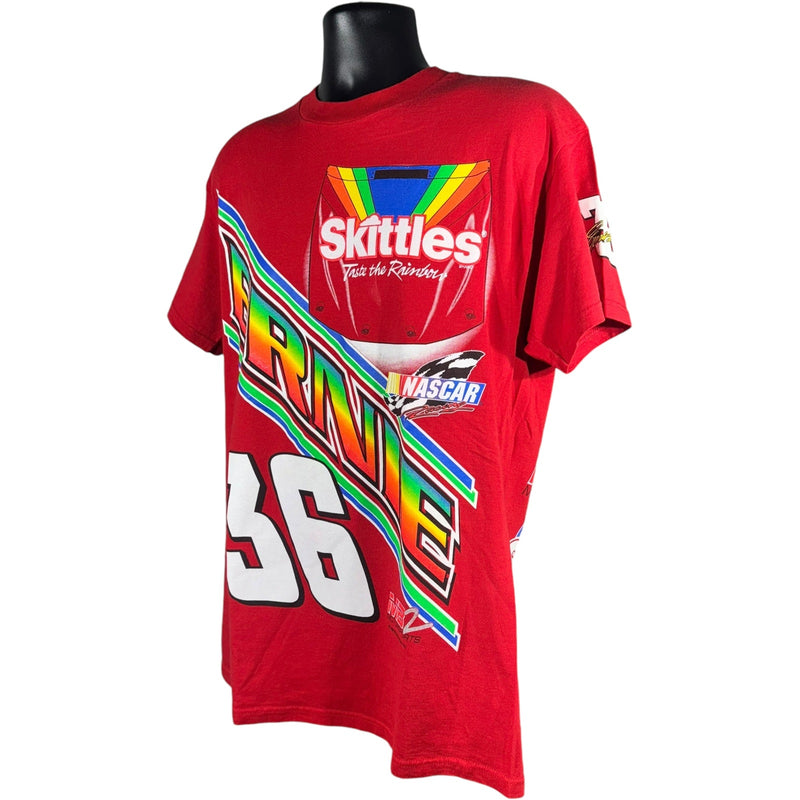 Vintage NASCAR Ernie Irvan Skittles Racing Tee