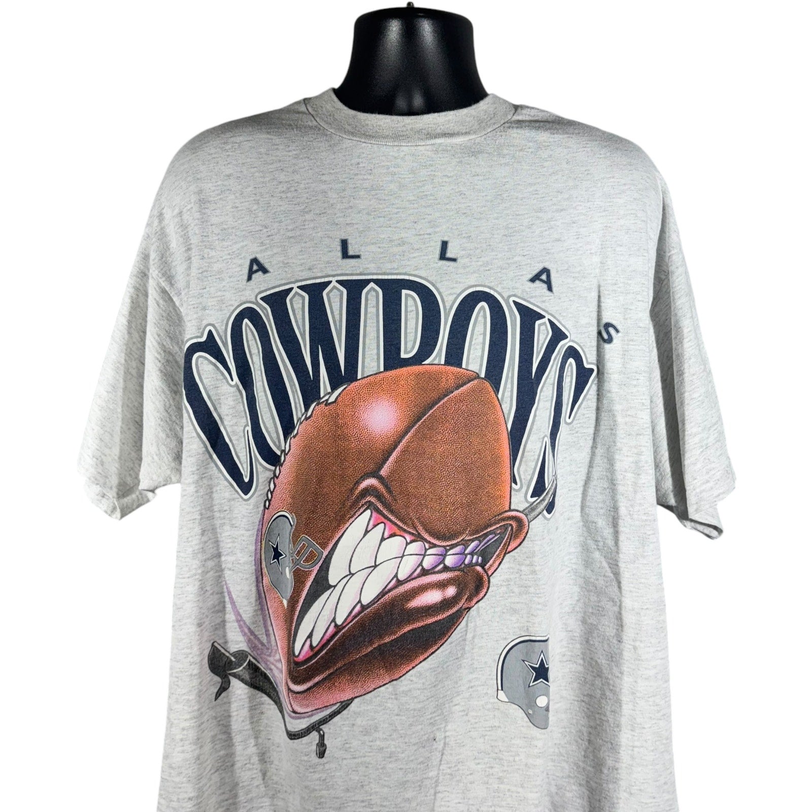 Vintage Dallas Cowboys Screaming Football NFL Tee 90s