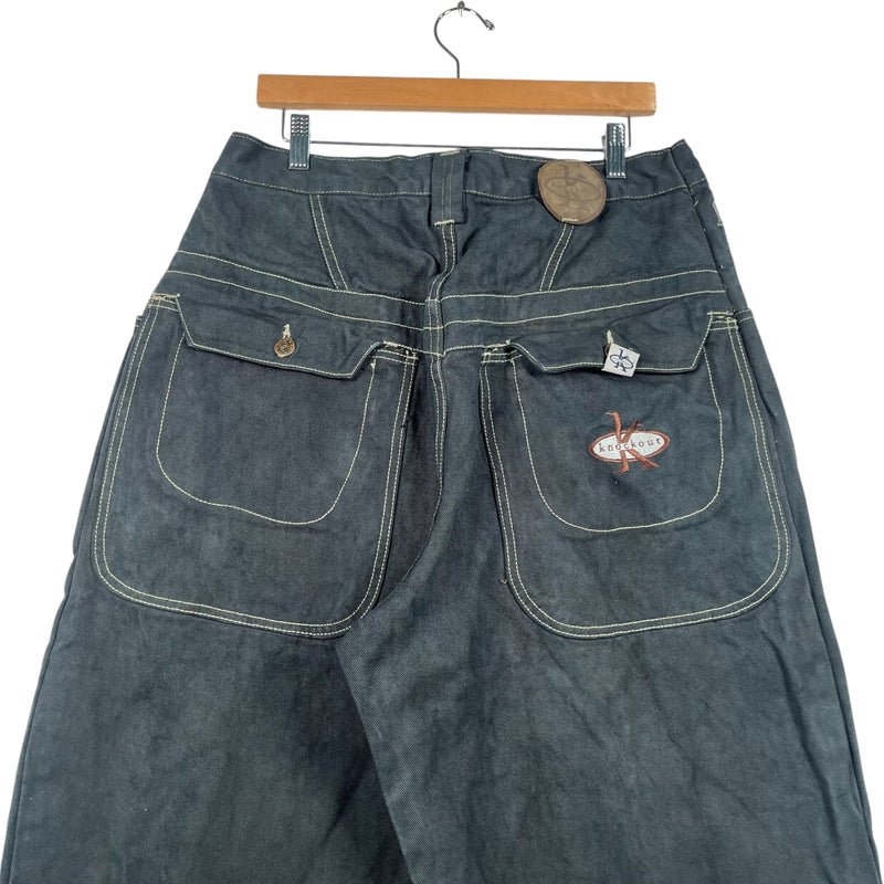 Vintage Knockout Jeans Bagy Denim 34x32