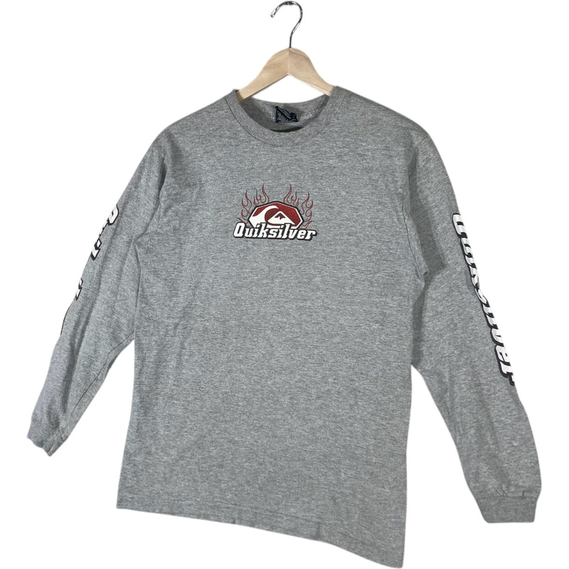 Vintage Youth Quicksilver Spellout Logo Long Sleeve Boys