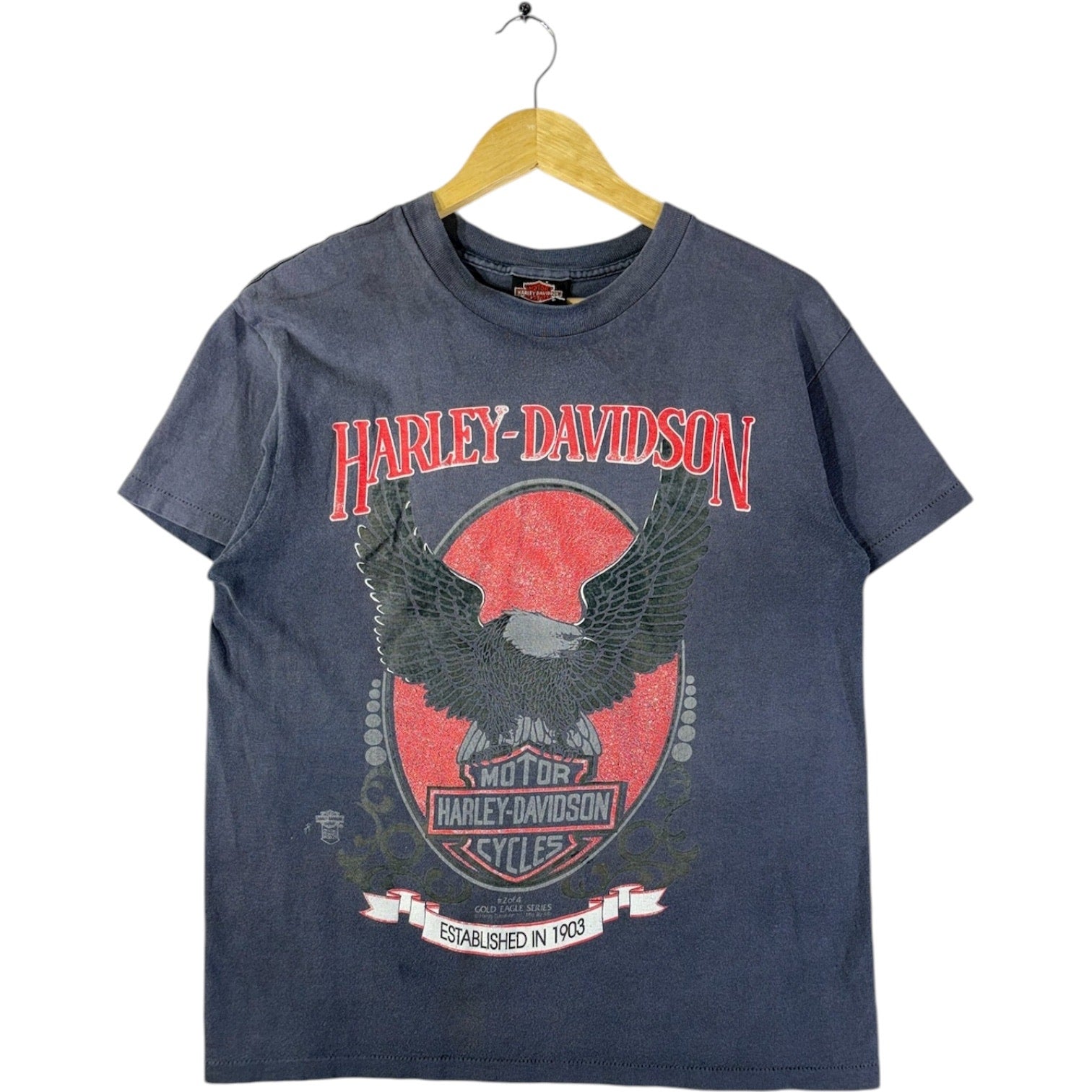 Vintage Harley Davidson Eagle Logo Graphic T-Shirt