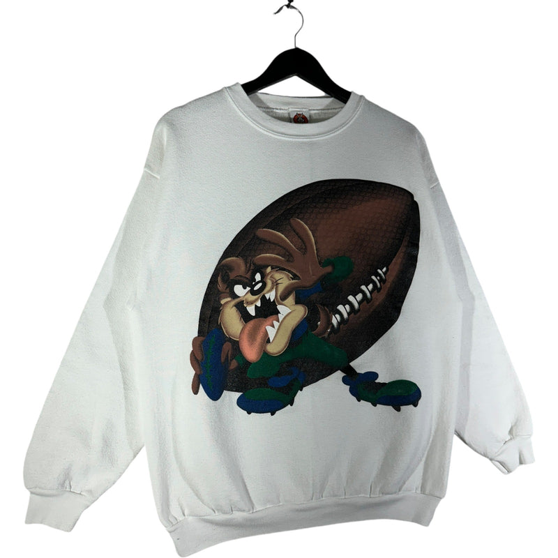 Vintage Looney Tunes Tasmanian Devil Football Crewneck 90s