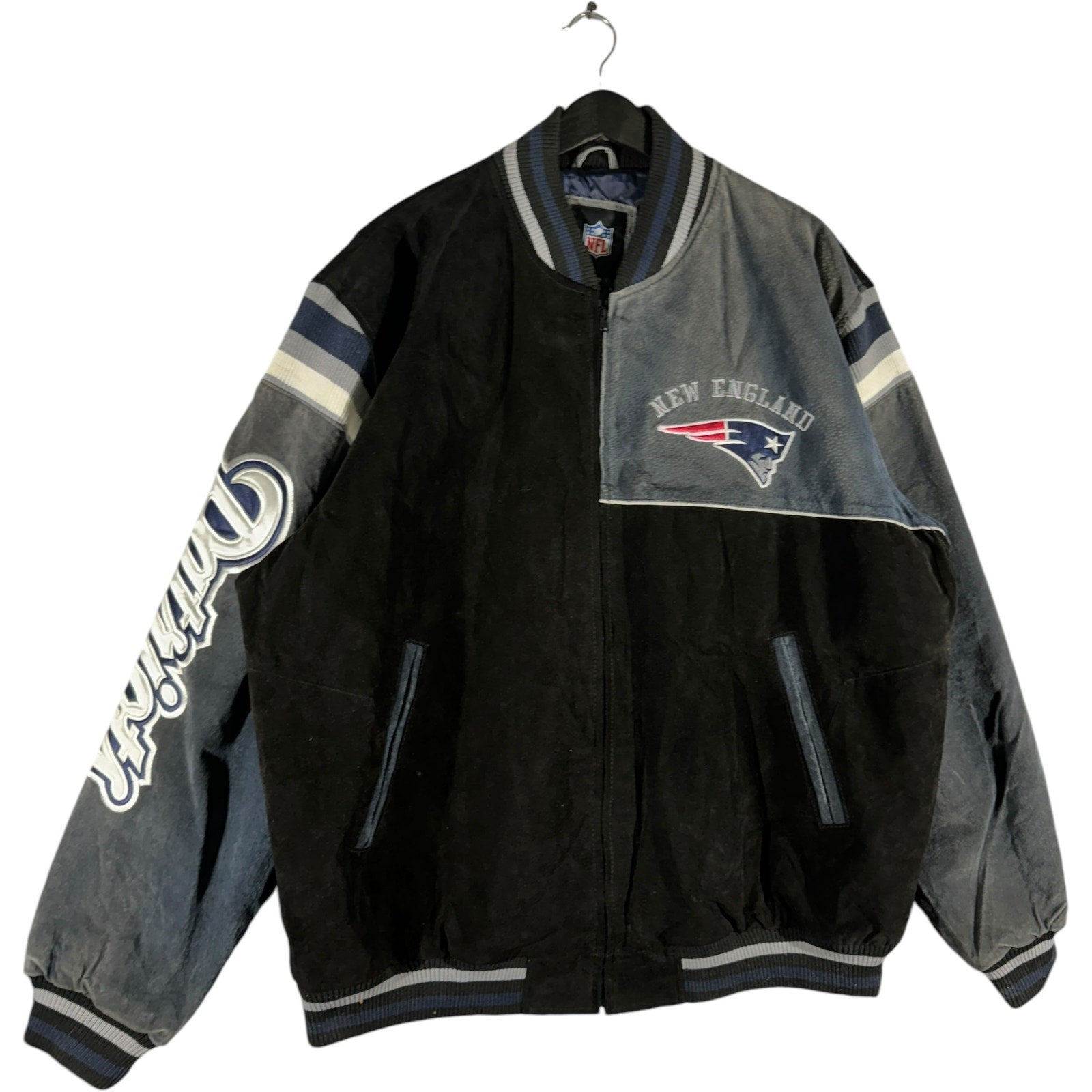 Vintage NFL New England Patriots Big Helmet Bomber Jacket