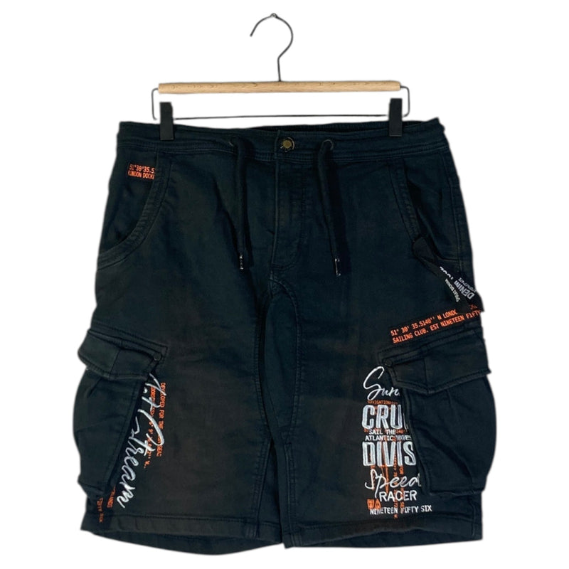 Vintage Denim 1982 Graphic Utility Cargo Shorts 32x11