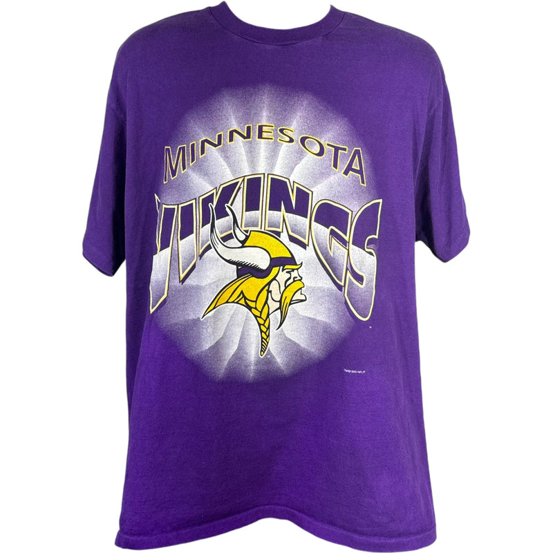 Vintage Minnesota Vikings Logo Spellout NFL Tee