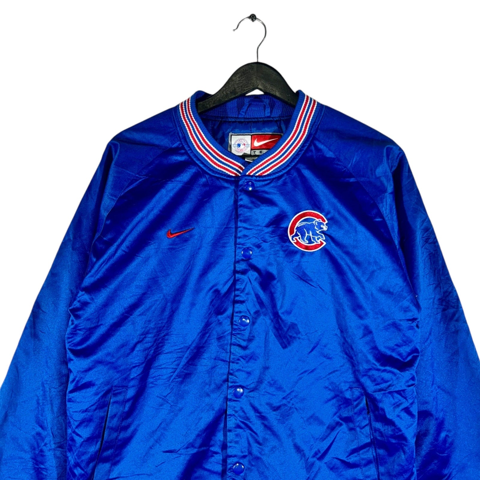 Vintage Nike Chicago Cubs MLB Satin Bomber Jacket