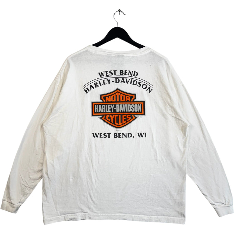 Vintage Harley Davidson American Flag Long Sleeve