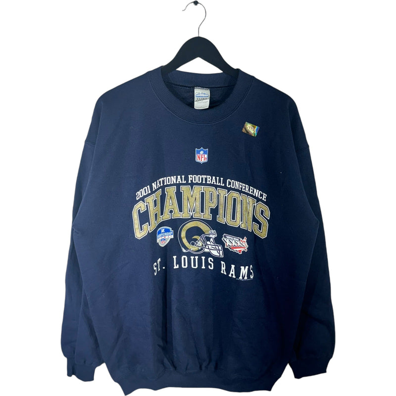 Vintage St. Louis Rams National Football Conference Champions Crewneck 2001