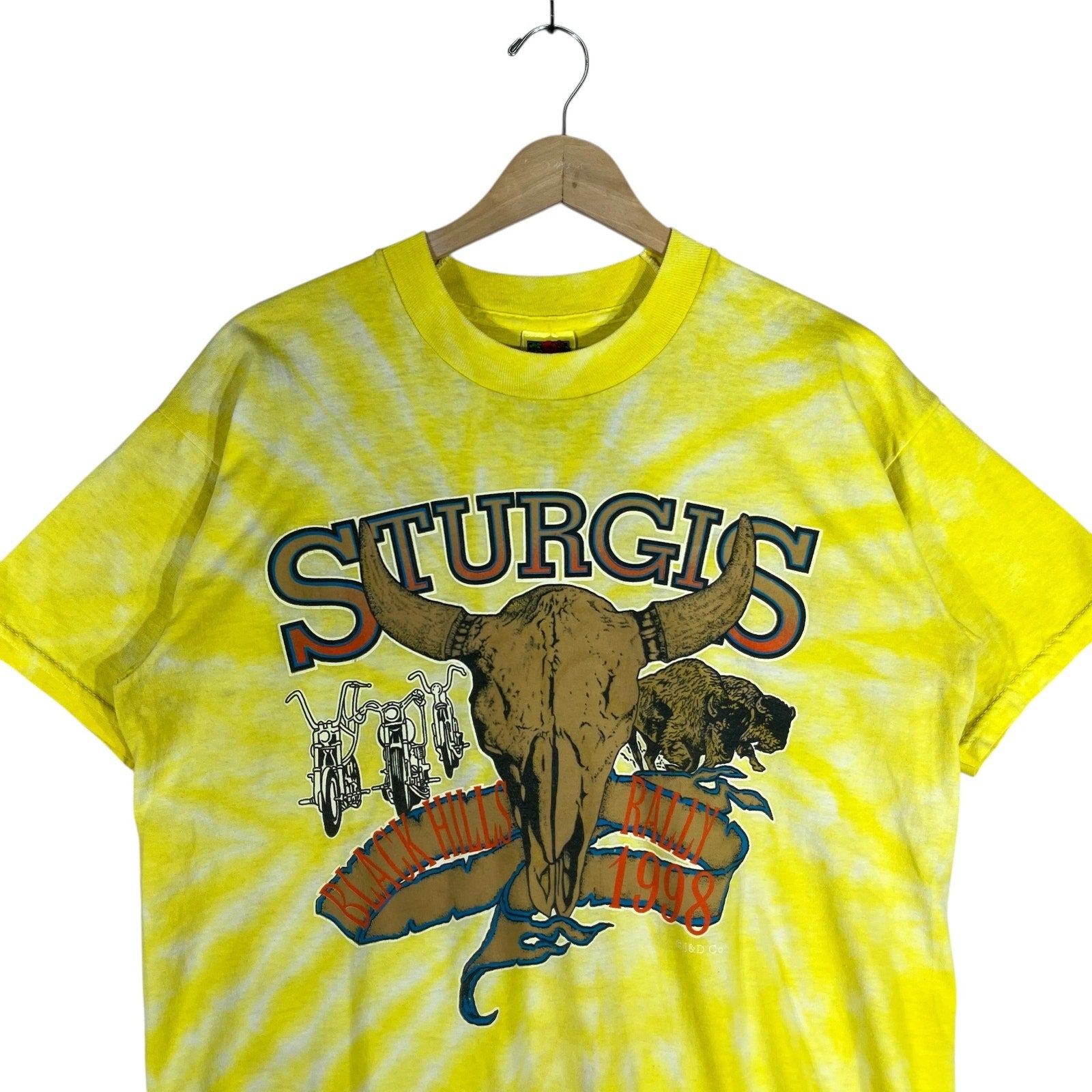 Vintage Sturgis Black Hills Rally Tie Dye Tee 1998
