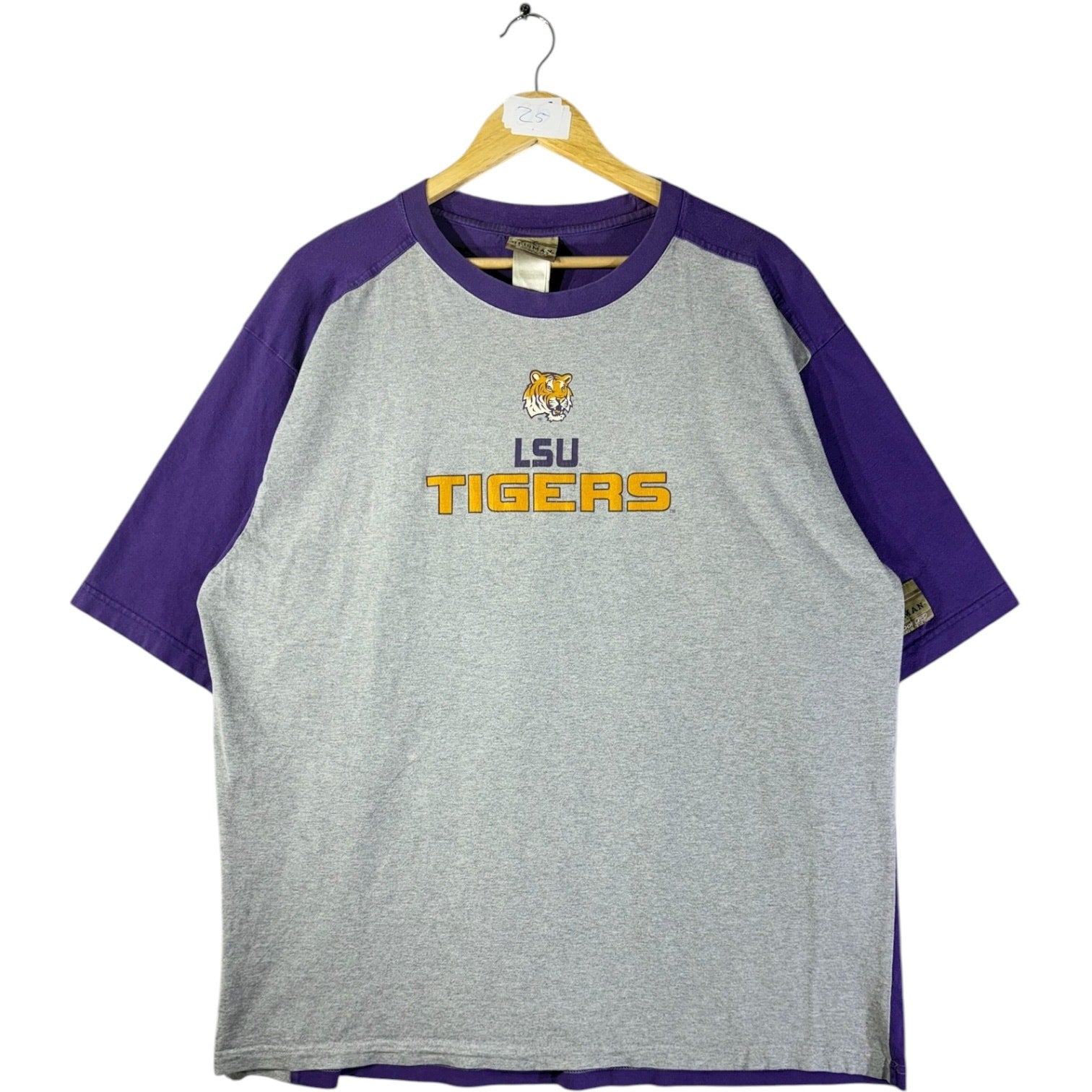 Vintage Reebok LSU Tigers NCAA Graphic Raglan T-Shirt