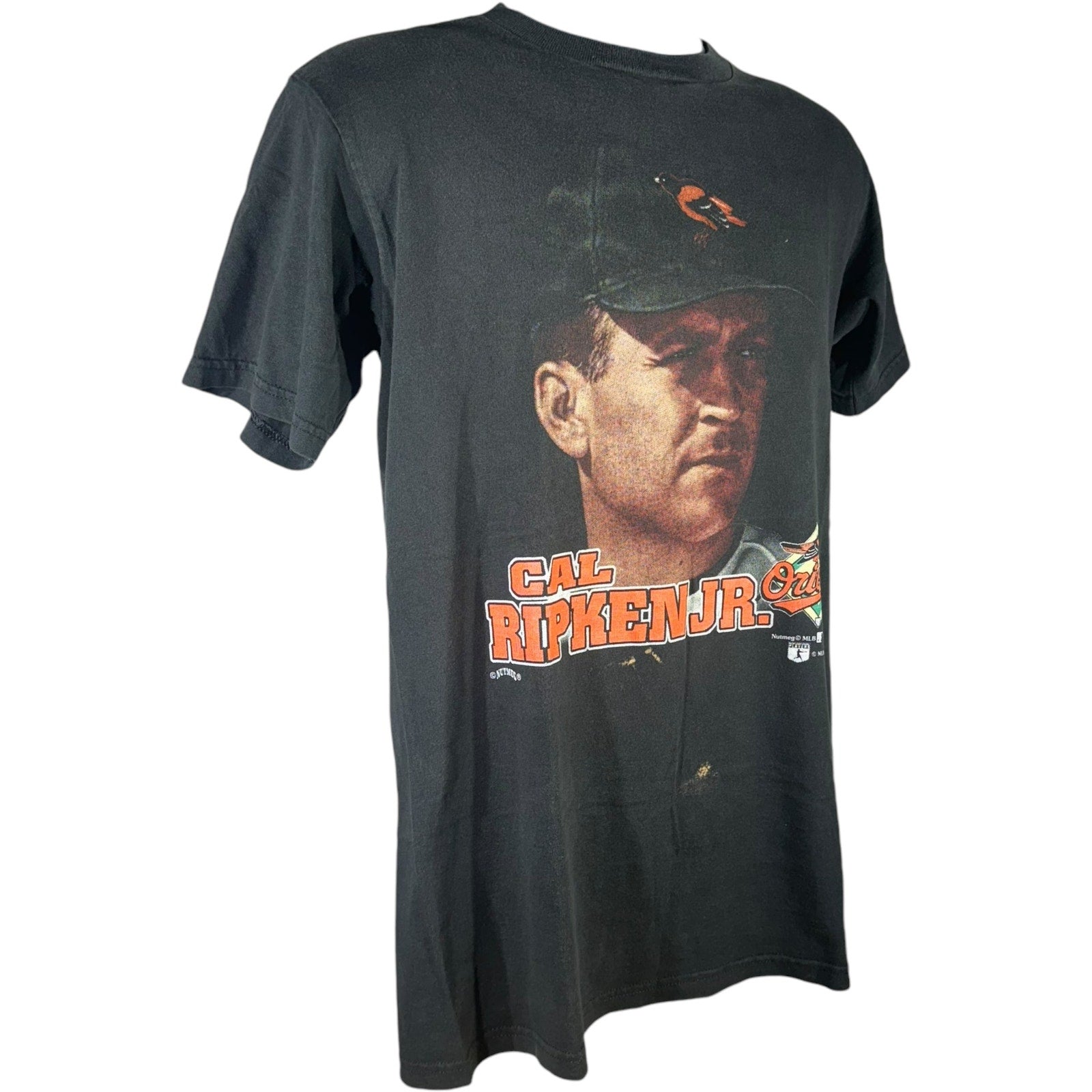 Vintage Baltimore Orioles Big Face Cal Ripken JR. Nutmeg Tee 90s