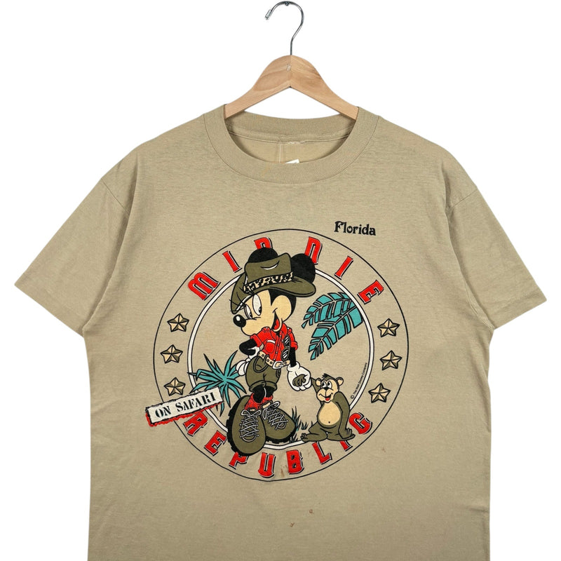 Vintage Disney Minnie Mouse On Safari Florida Souvenir Tee