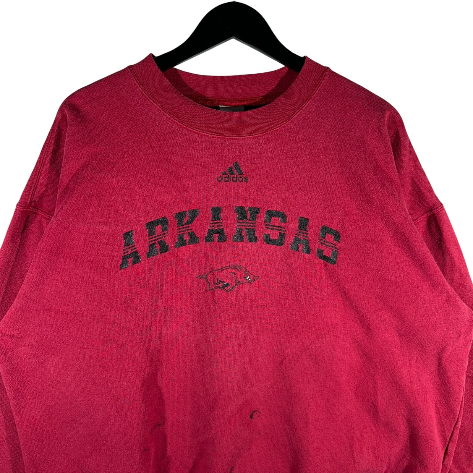 Vintage Adidas University Of Arkansas Spellout Crewneck