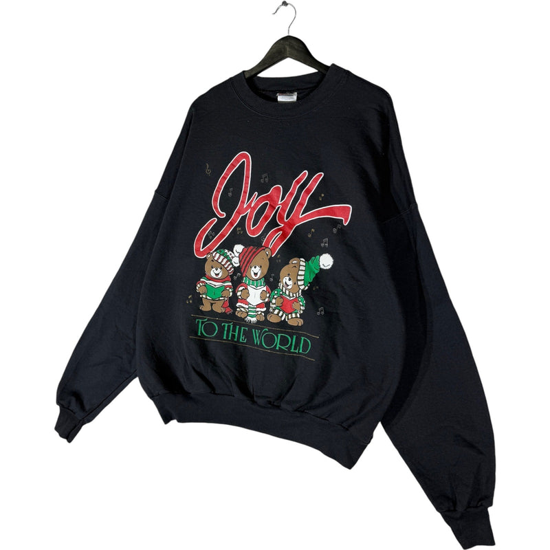 Vintage "Joy To The World" Christmas Bears Crewneck