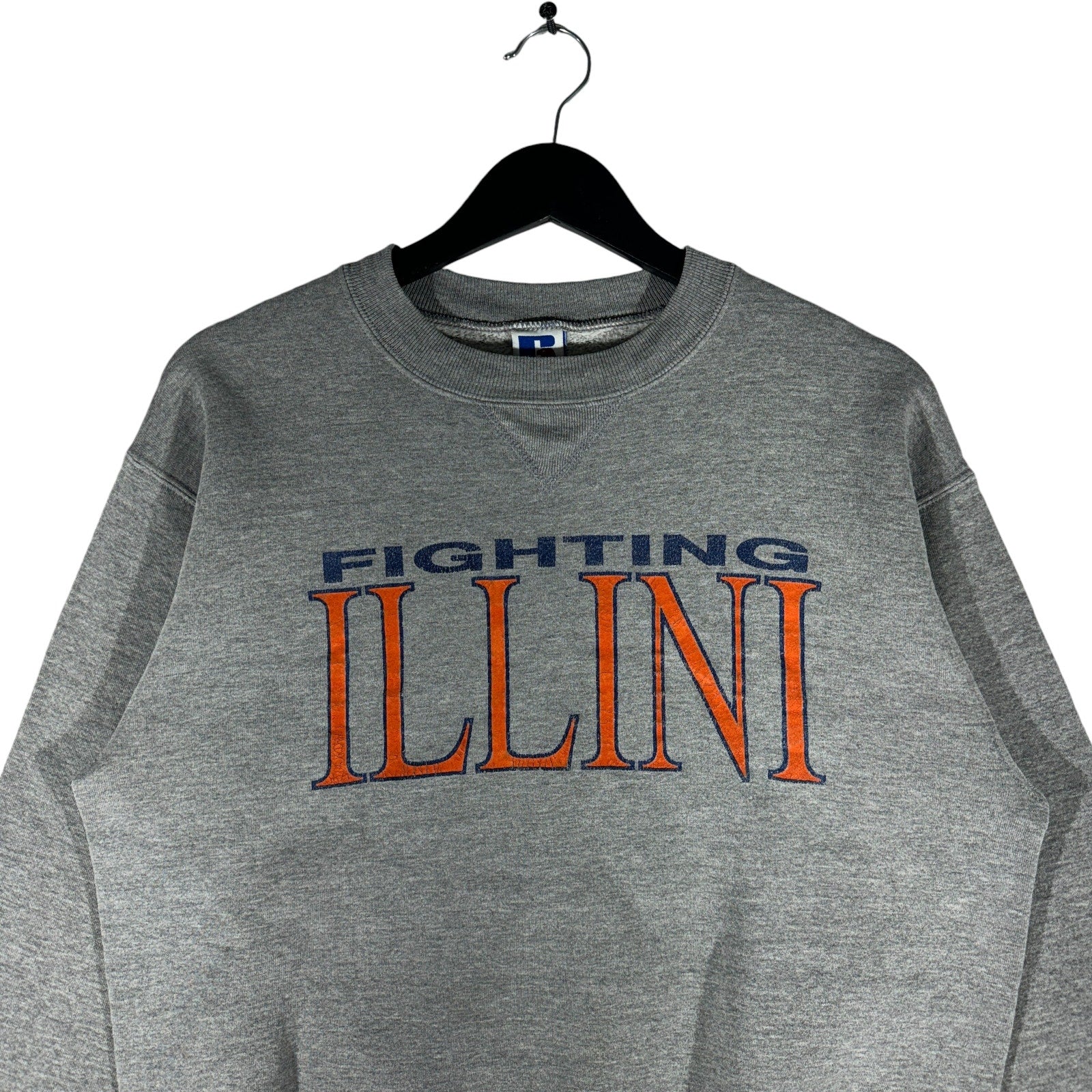 Vintage Russell Fighting ILLINI Spellout Crewneck