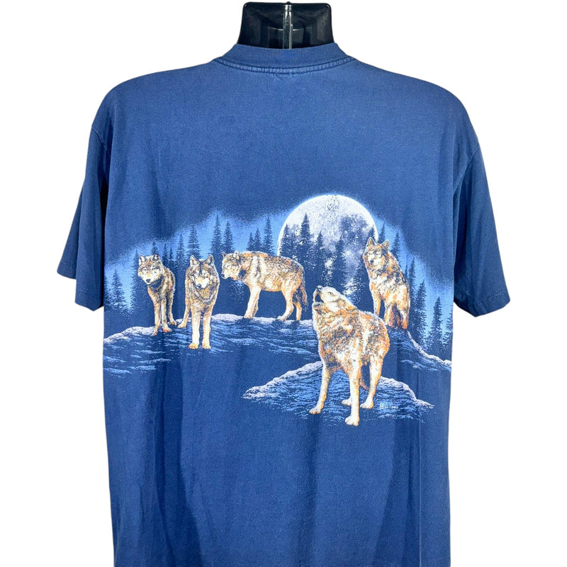 Vintage Wolf Pack Nature AOP Tee