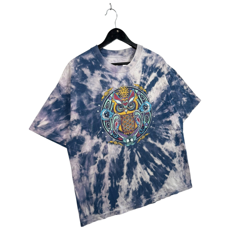 Vintage Owl Ethnic Tie Dye T-Shirt