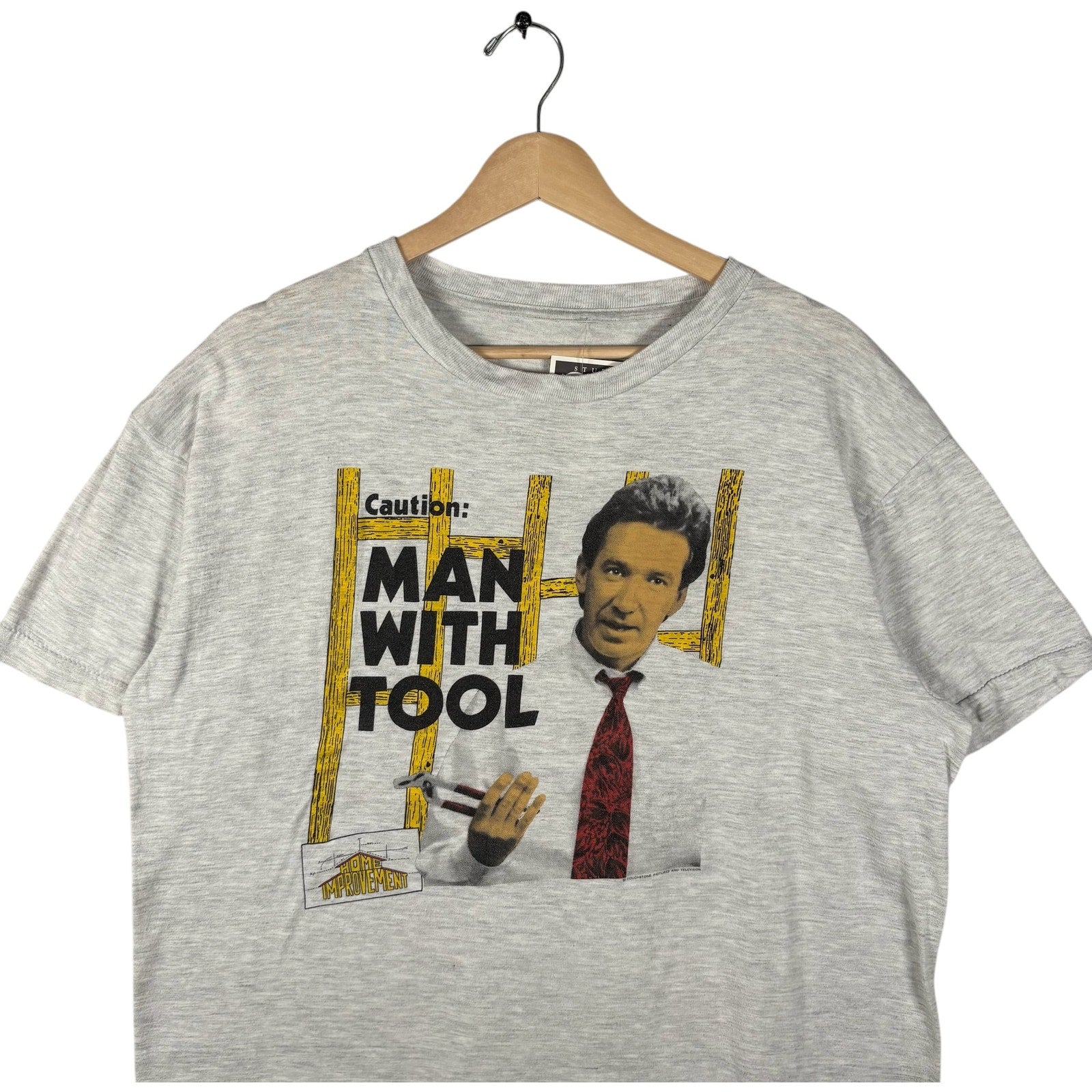 Vintage "Caution: Man With Tool" Home Improvement Tee