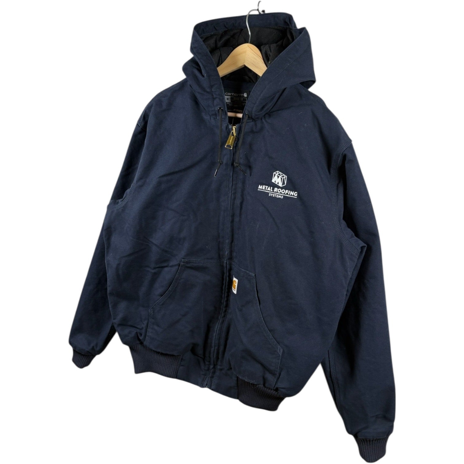 Vintage Carhartt Canvas Full Zip Hooded Workwear Jacket