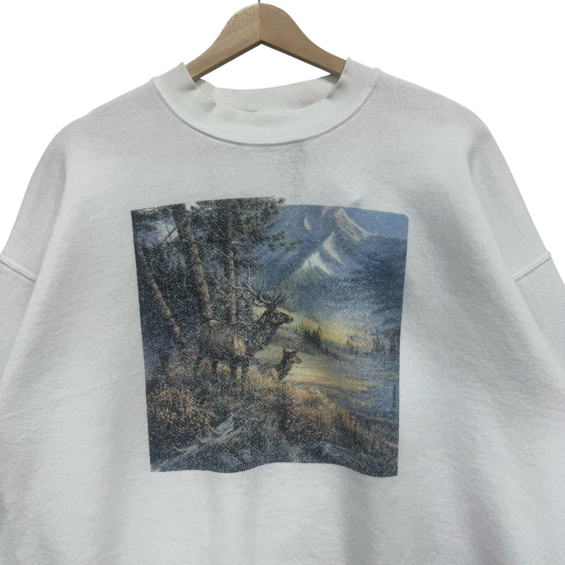 Vintage Deer Nature Art Crewneck