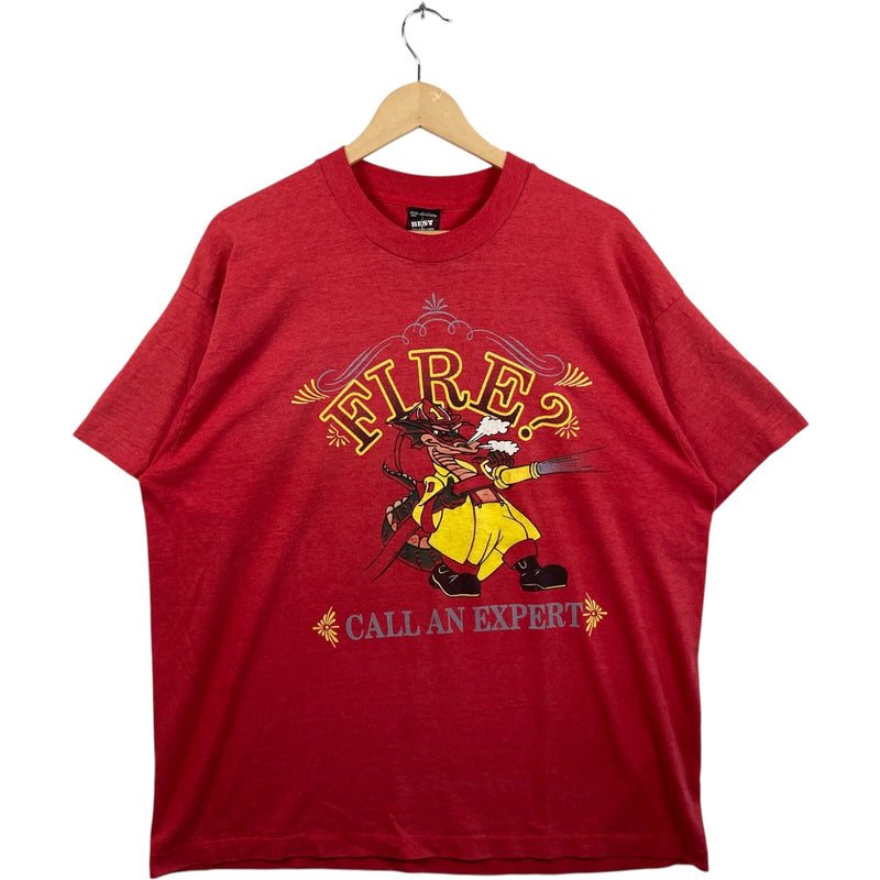 Vintage "Fire? Call An Expert!" Firefighter Dragon Tee