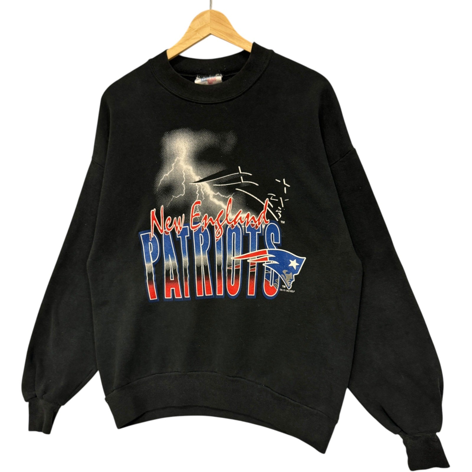 Vintage New England Patriots Lightning Logo Crewneck