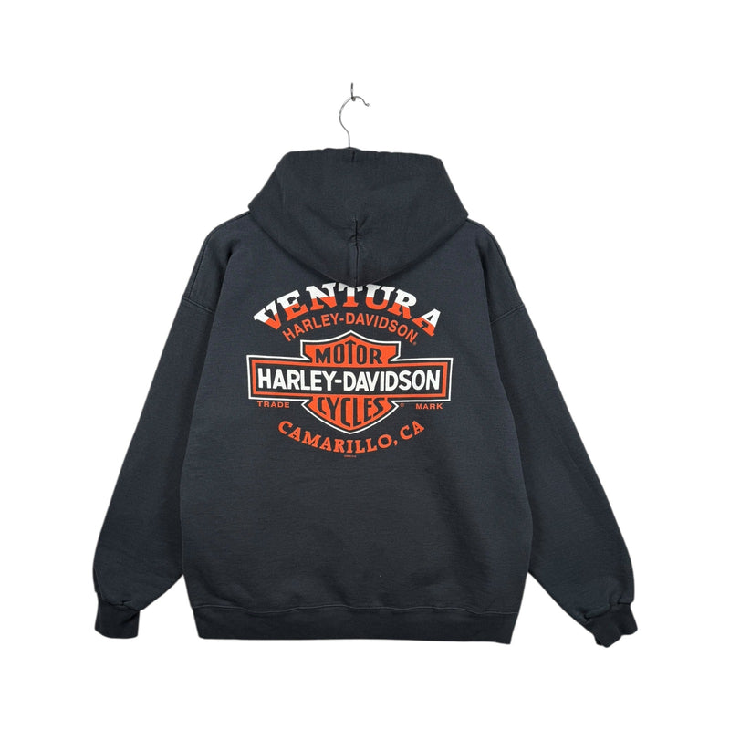Vintage Harley Davidson Logo Ventura Hoodie
