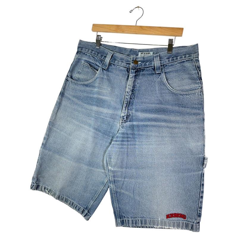 Vintage Iceberg Straight Leg Bermuda Jean Denim Shorts