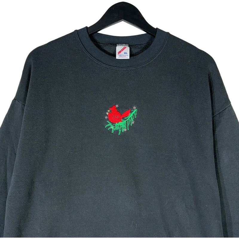 Vintage Embroidered Cardinal Crewneck