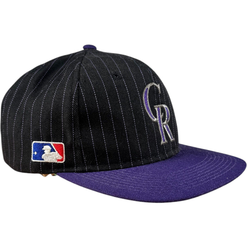 Vintage Sports Specialties Colorado Rockies Pin Stripe Snapback Hat