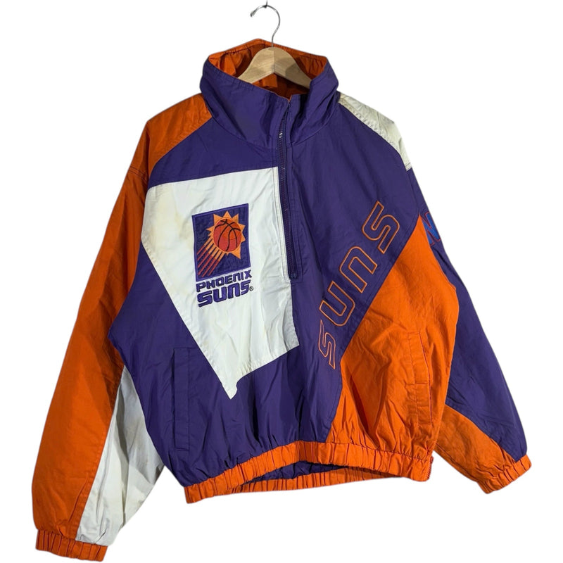 Vintage Pro Player Phoenix Suns Spellout Logo NBA Puffer Jacket