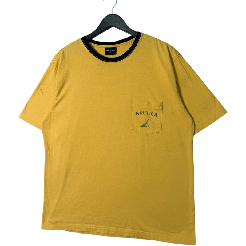 Vintage Nautica Sailboat Pocket Tee