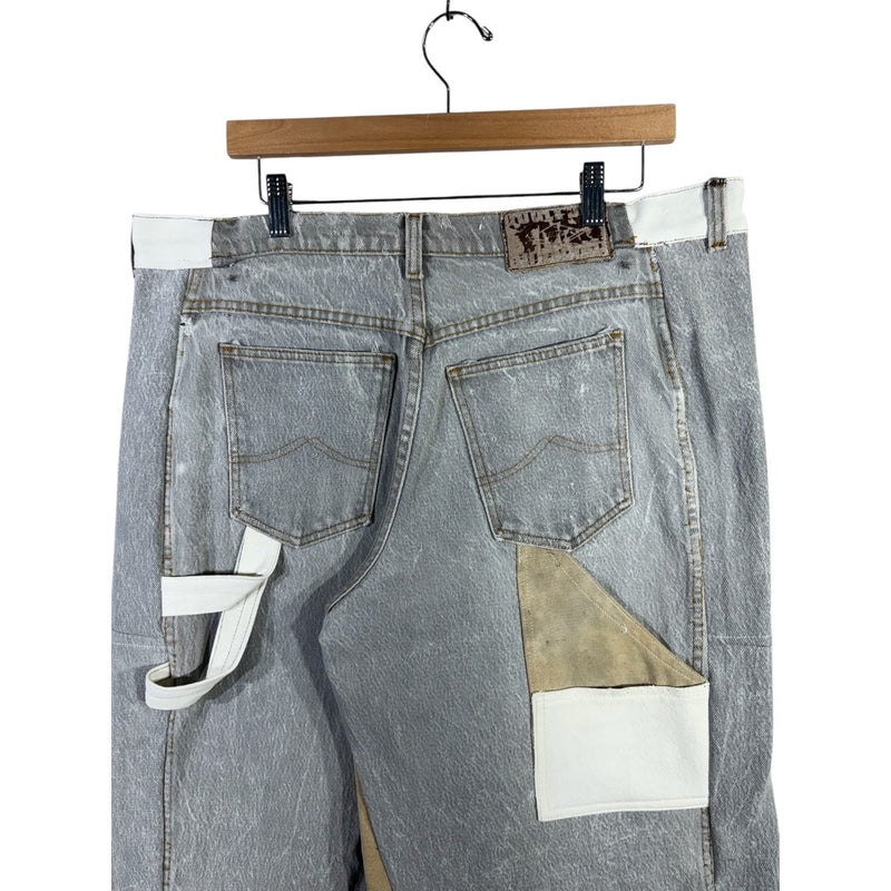 Vintage Reworked Denim Carpenter Shorts 40