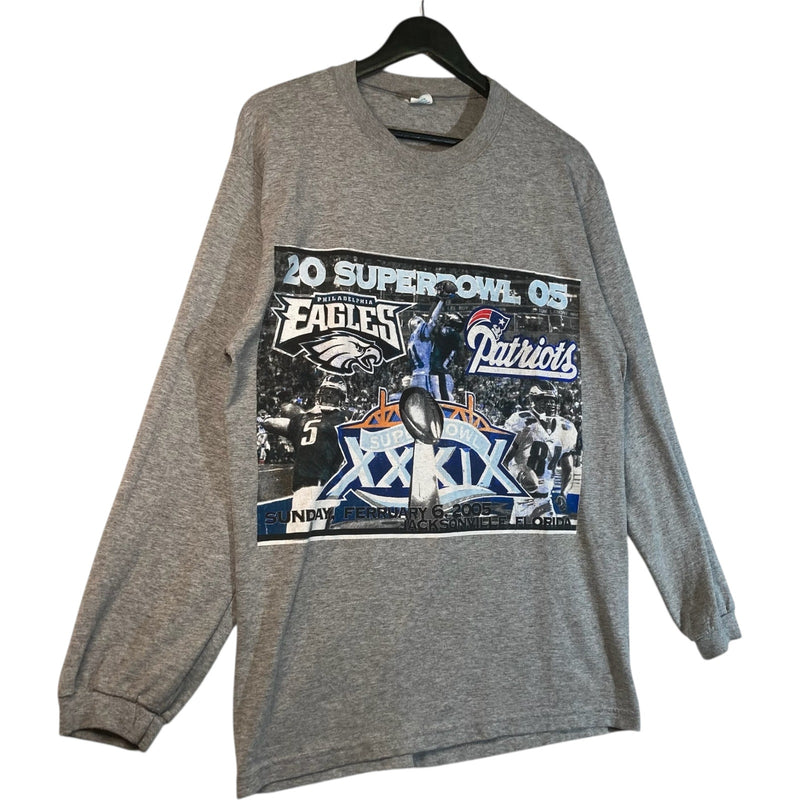 Vintage Eagles x Patriots Super Bowl 2005 Long Sleeve