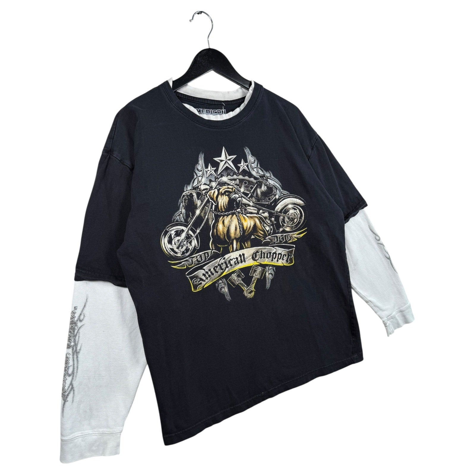 Vintage American Chopper Top Dog Motorcycle Long Sleeve