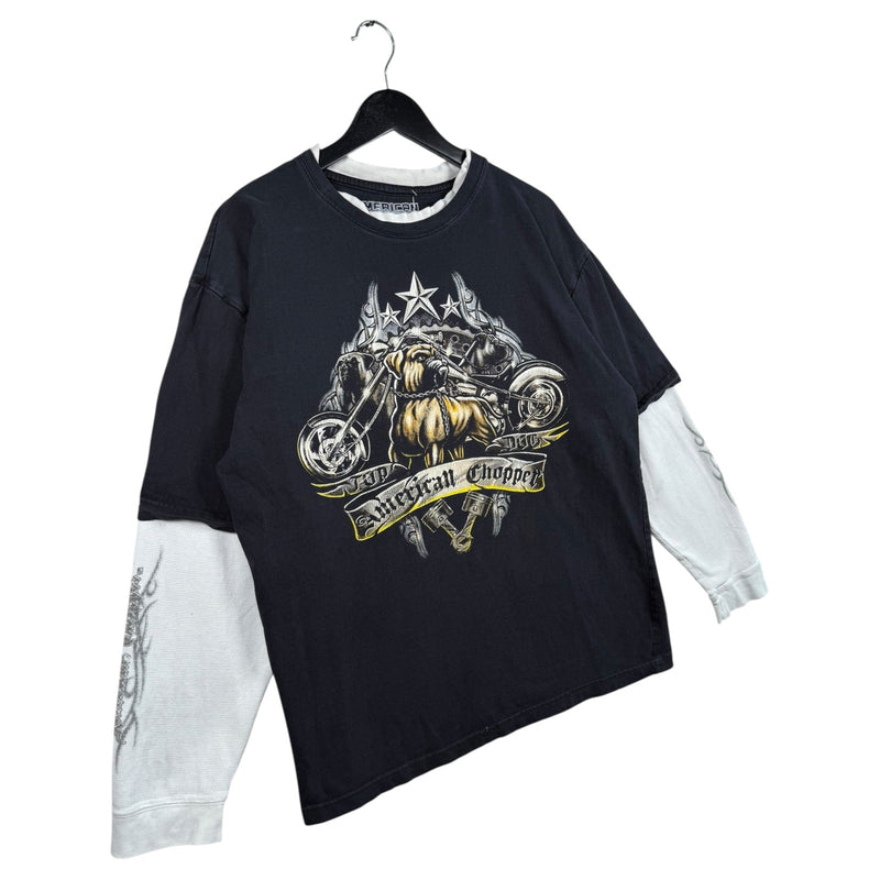 Vintage American Chopper Top Dog Motorcycle Long Sleeve