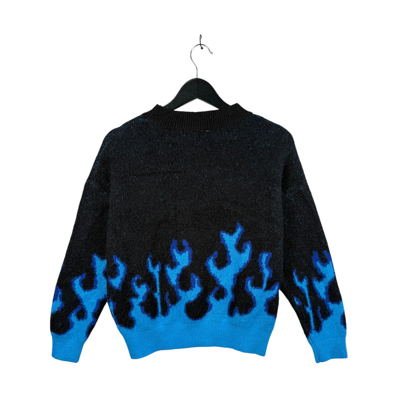 Vintage Fire Flame Graphic Sweater