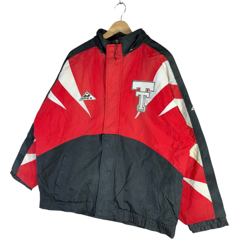 Vintage Texas Tech College Logo Color Block Windbreaker