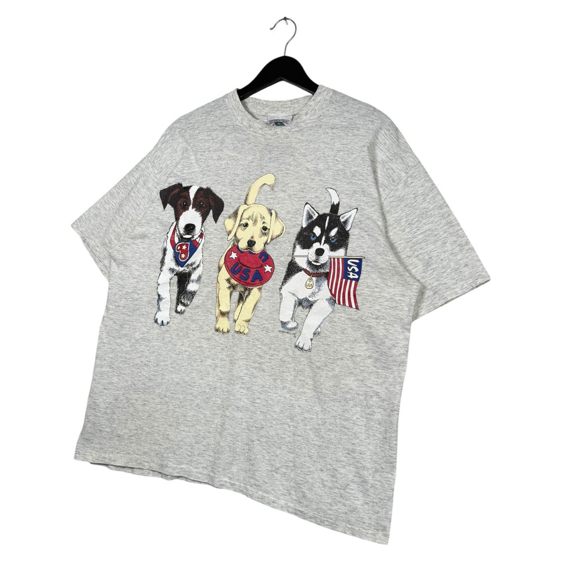 Vintage Patriotic USA Puppies Cute T-Shirt