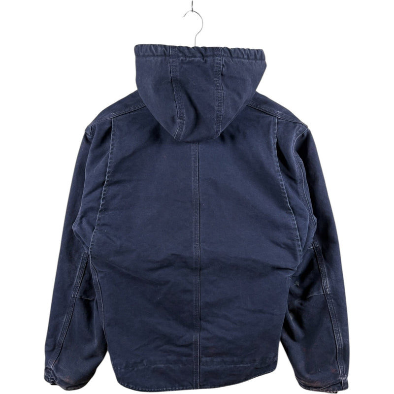 Vintage Carhartt Sherpa Lined Full Zip Hooded Workwear Jacket