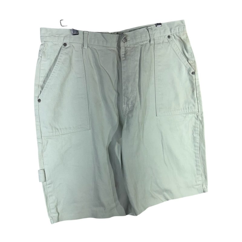 Vintage Yellow Stone Embroidered Carpenter Cargo Shorts 34