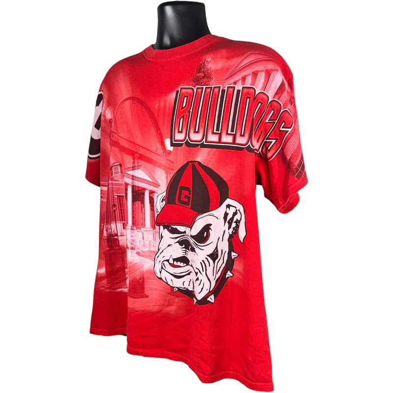 Vintage University Of Georgia Bulldogs AOP Tee